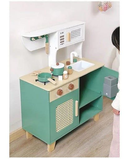 ROBUD Play Kitchen with Pretend Ice Cube Dispenser  Green