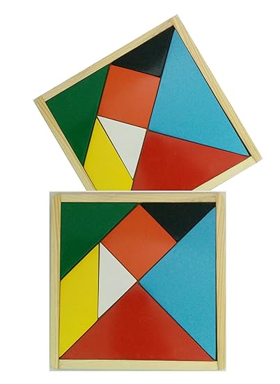 Tangram Puzzles Wooden - 9Pcs