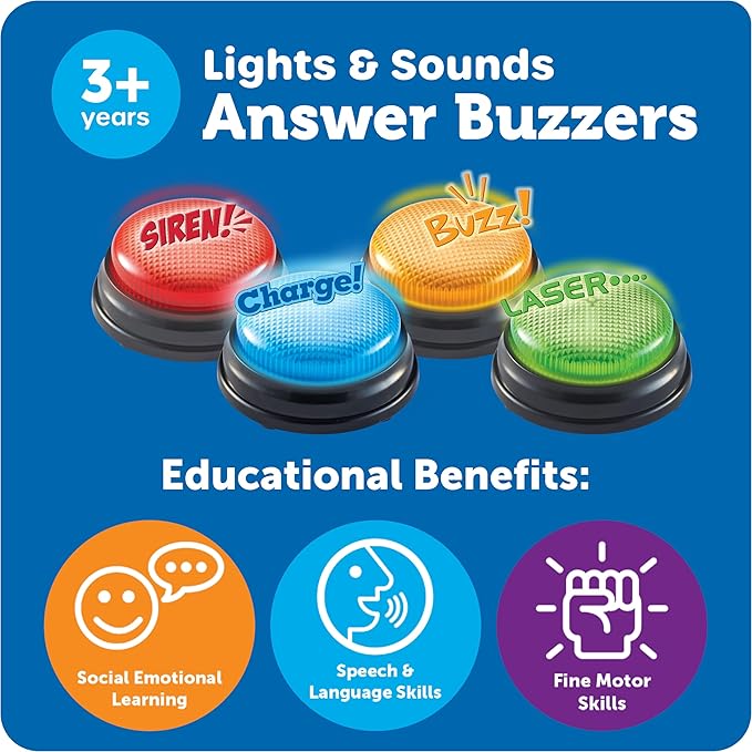 Light & Sound Buzzers ( set of 4)