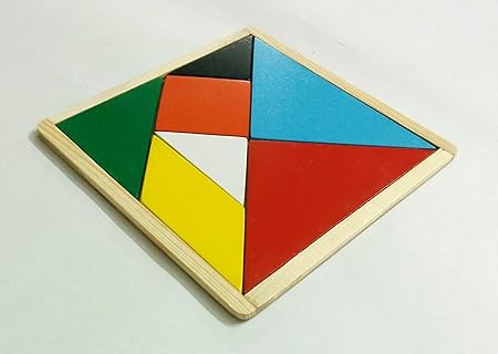 Tangram Puzzles Wooden - 9Pcs