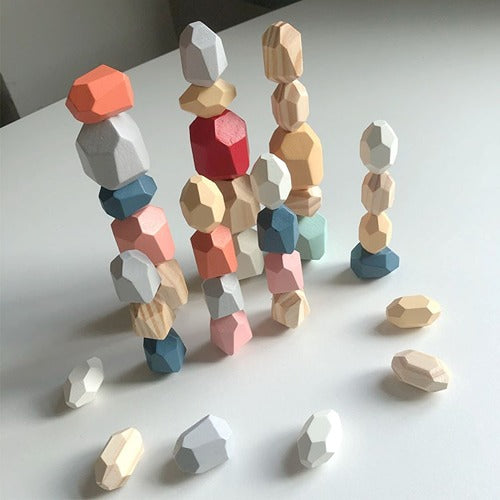 Wooden Balance Stone 36Pcs