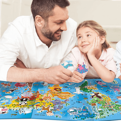 Magnetic Paradise World Map Jigsaw Puzzle for Kids