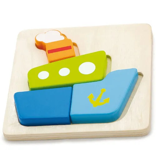 Wooden Shape Block Puzzle Ship