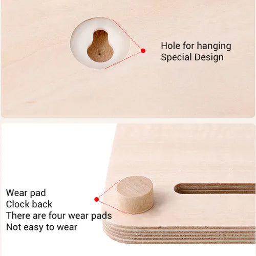 Wooden Calendar Weather Clock