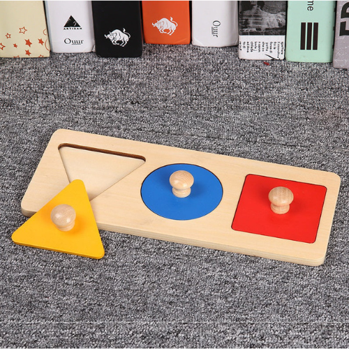 3 color shape board Knob Puzzle