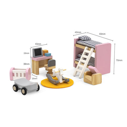 Doll House Furniture  Kids Bed Room