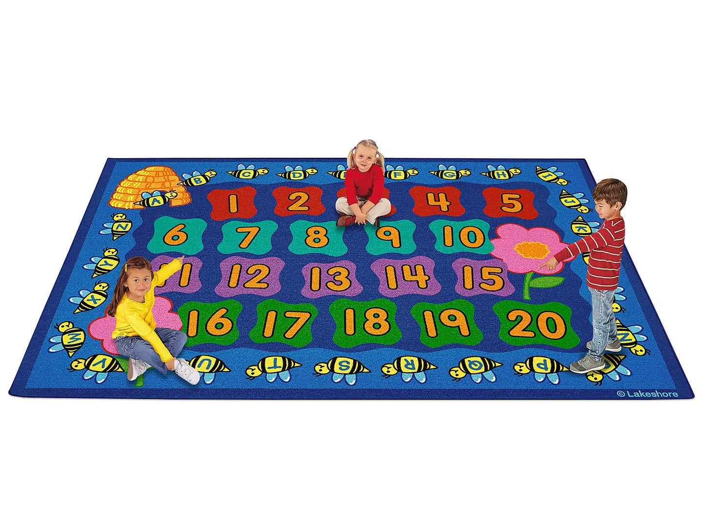 Bees Alphabets and Numbers Mat for Children