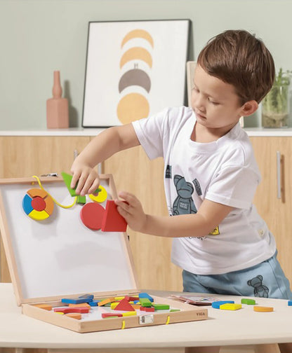 Magnetic Blocks in Wooden Case