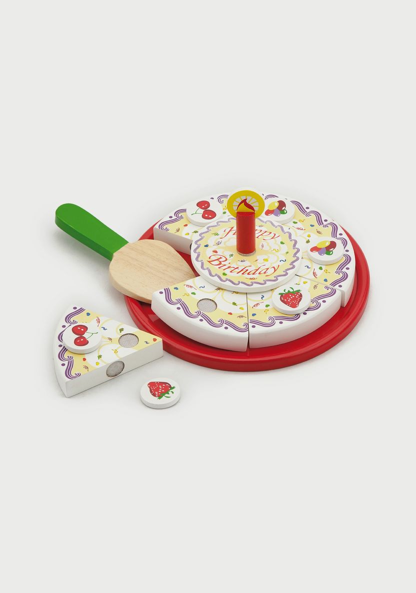 Wooden Happy Birthday Cake