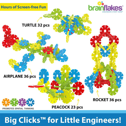 Brain Flakes 25 Piece Set - A Great Stem Toy for Both Boys and Girls