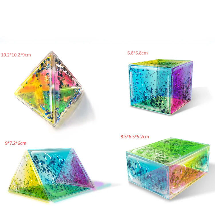 3D Sensory Foldable Gel Shapes (Set of 4) – Squishy Geometry Learning ...
