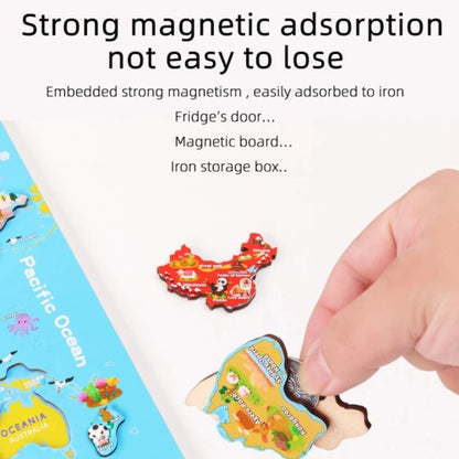 Magnetic Paradise World Map Jigsaw Puzzle for Kids