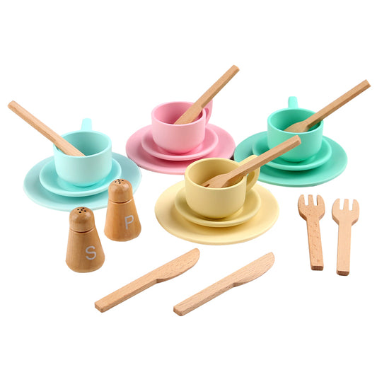 Wooden Afternoon Tea Set