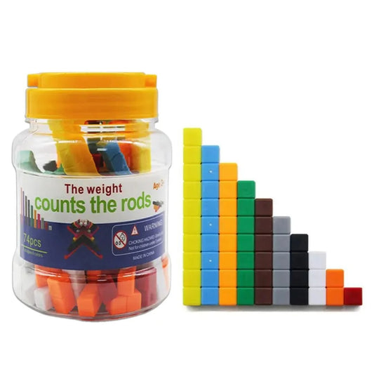Weight and Count Math Cubes | Educational STEM Toy for Kids - 74 Pieces