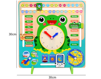 Multi functional Wooden Calendar Clock