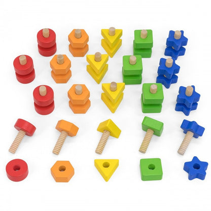Wooden Nuts & Bolts (40 pcs)