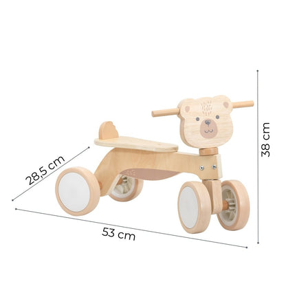 Wooden Trike - Brown Bear