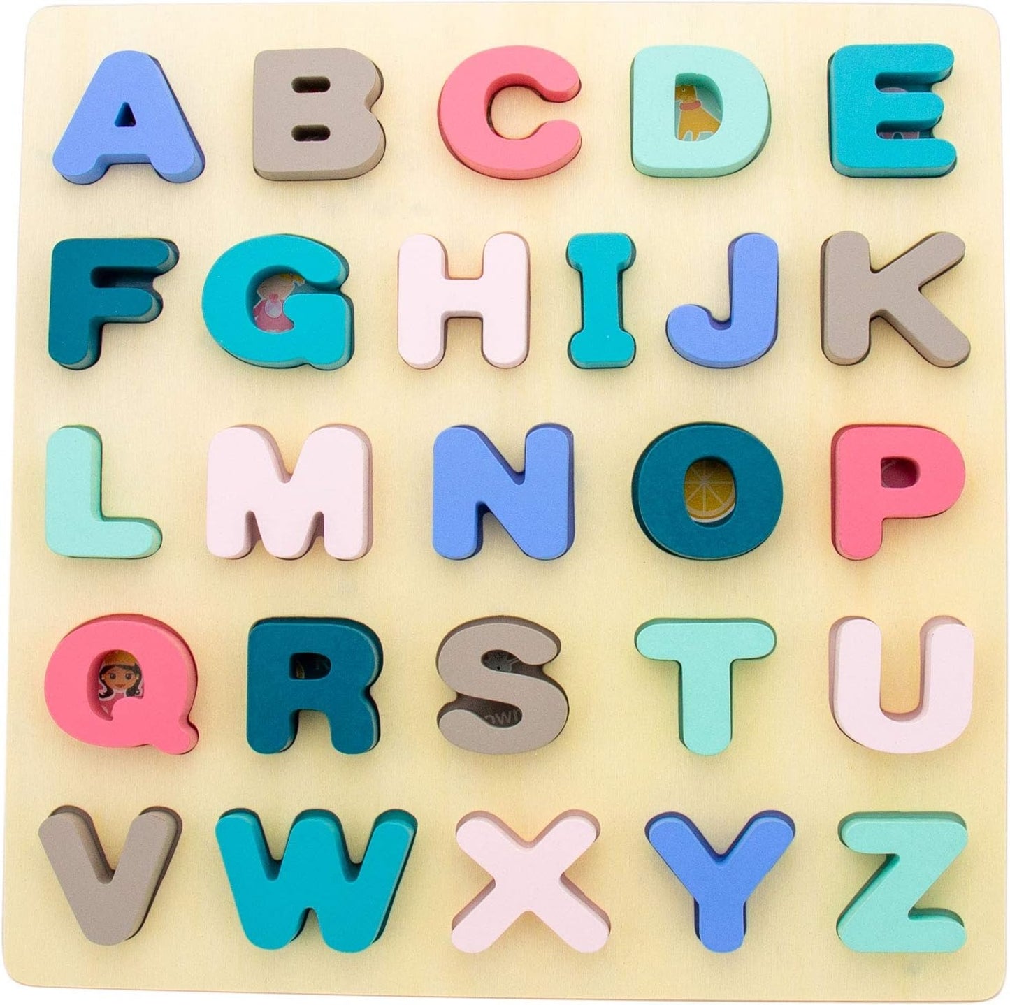 Upper Case Wooden Alphabet Puzzle Board