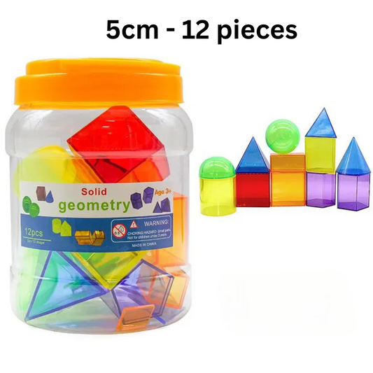 transparent geometric blocks- 12Pcs