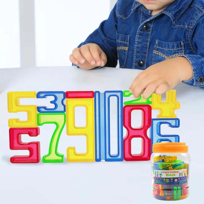 Transparent Number Building Blocks - 70 Pieces