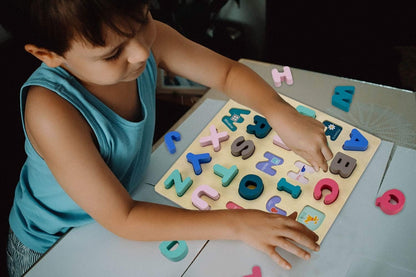 Upper Case Wooden Alphabet Puzzle Board
