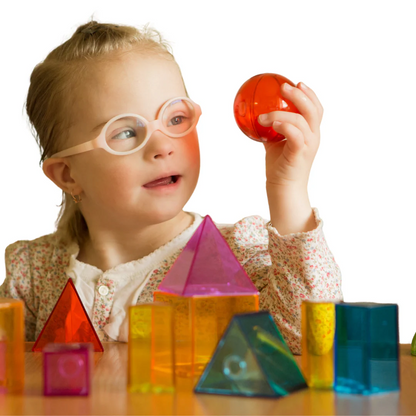 transparent geometric blocks- 12Pcs