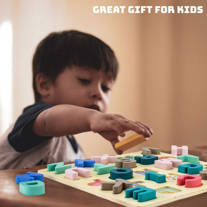 Upper Case Wooden Alphabet Puzzle Board