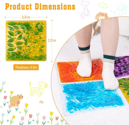 Sensory Liquid Floor Tiles Multi-Colored Patterns