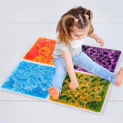 Sensory Liquid Floor Tiles Multi-Colored Patterns