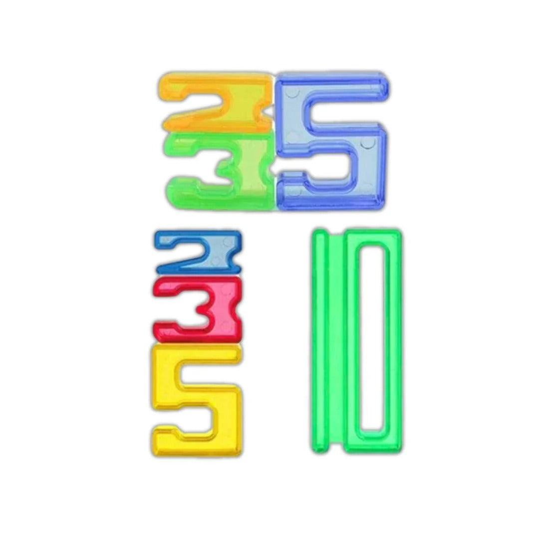 Transparent Number Building Blocks - 70 Pieces