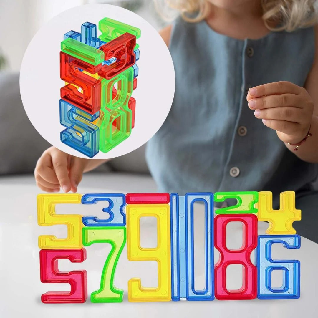 Transparent Number Building Blocks - 70 Pieces