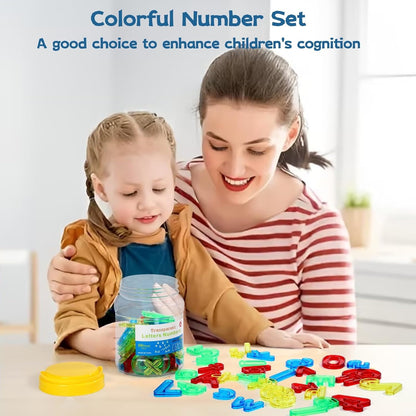 transparent Letters and Numbers for Kids Counting and Spelling