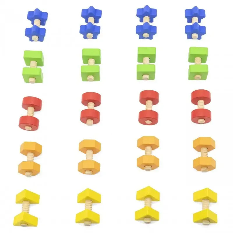 Wooden Nuts & Bolts (40 pcs)
