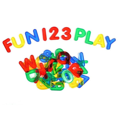 Transparent Numbers and Upper letters - 36 pieces
