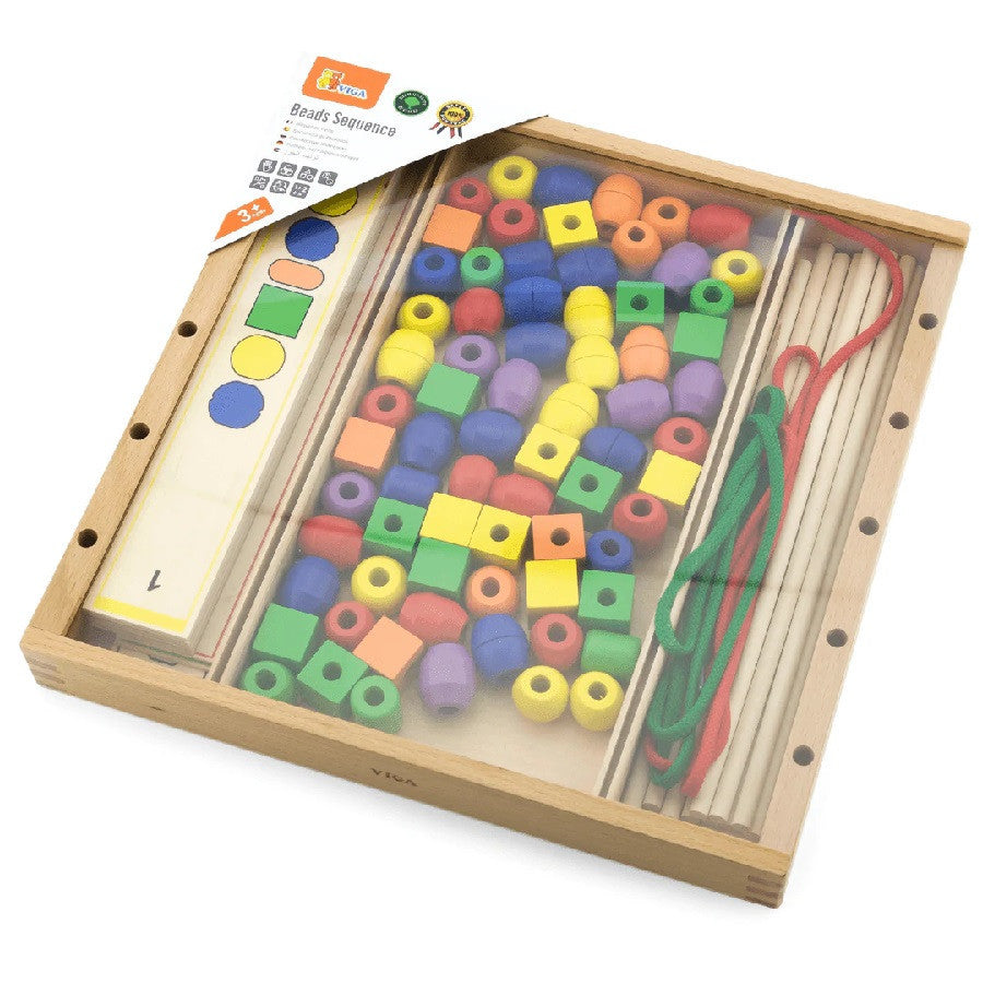 Wooden Beads Lacing Game  Viga